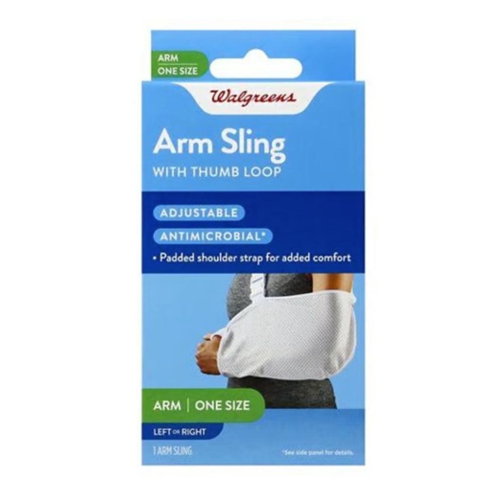Walgreens Arm Sling w/Thumb Loop Adjustable Padded Shoulder One Size Left/Right